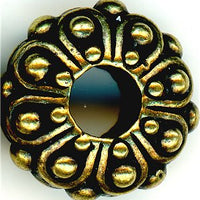 94-5760-27 - Tierracast Casbah Euro Large Hole 12x5.5mm Antique Brass (pkg 4)