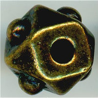 94-5773-27 - Tierracast Diamond Dot Bead 6mm Antique Brass (pkg 4)