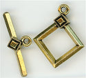 94-6051-26 Deco Diamond Toggle Antique Gold Height: 22.5mm Width: 18mm