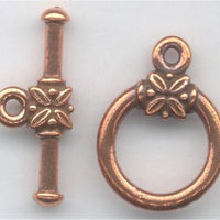 94-6054-18 Antique Copper Large Leaf Toggle