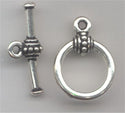 94-6058-12 Antique Silver 22.5mm Large Beaded Toggle