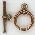 94-6067-18 Large Tapered Toggle Antique Copper Height: 20.5mm Width: 15.5mm