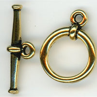 94-6067-26 Large Tapered Toggle Antique Gold Height: 20.5mm Width: 15.5mm