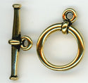 94-6067-26 Large Tapered Toggle Antique Gold Height: 20.5mm Width: 15.5mm