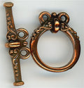 94-6073-18 Heirloom 2-loop Toggle Antique Copper Height: 17.5mm Width: 14.75mm
