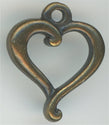 94-6075-27  Tierracast  Heart Charm (pkg 1)