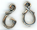 94-6106-12 Tierracast Vine Hook and Eye Clasp Set Antique Gold