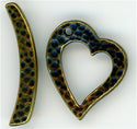94-6124-27 Hammertone Heart Toggle Height: 22mm Width: 18.5mm