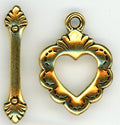 94-6133-26 Sacred Heart Toggle Antique Gold