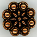 94-6544-18 Tierracast Czech Rosette Button Antique Copper 12mm