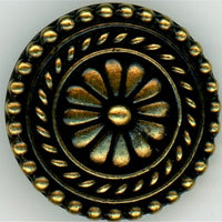 94-6548-27 Tierracast Large Bali Button Antique Brass 18mm
