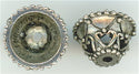 b-005 -  <B> 8mm Scroll Bead Cap - Antique Silver </B> (2)
