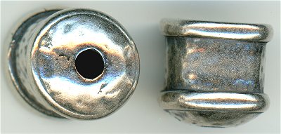 b-010 -  <B> 12x11mm End Cap - Antique Silver </B> (2)