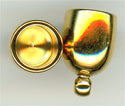 b-014 -  <B> 5mm Bullet End Cap - Gold </B> (2)