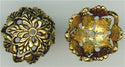 b-019 -  <B> 12mm Large Bead Cap - Gold </B> (2)