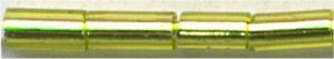 bgl1-0014 3mm Bugle - Silver Lined Chartreuse (3 inch tube)