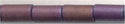 bgl1-0703-t 3mm Bugle - Matte Raku Cabernet Iris (3 inch tube)