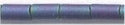 bgl1-0705-t 3mm Bugle - Matte Raku Blue Iris (3 inch tube)
