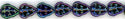 c810-008 Purple Iris 8x10 Glass Leaves