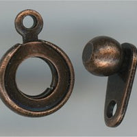 clp-0109 Ball and Socket Clasp Antique Copper