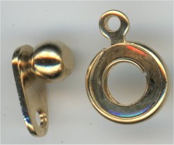 clp-0114 Ball and Socket Clasp Gold Plated