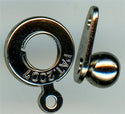 clp-0408 8mm Ball and Socket Clasp Pewter