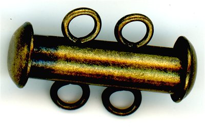 clp-2lab 2 Loop Antique Brass Tube Clasp
