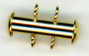 clp-2vg 2 Strand Gold Vertical Loop Bar Clasp