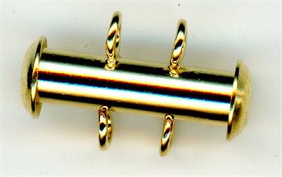clp-2vg 2 Strand Gold Vertical Loop Bar Clasp