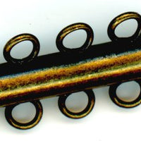 clp-3lab 3 Loop Antique Brass Tube Clasp