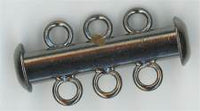clp-3lb 3 Loop Black Tube Clasp