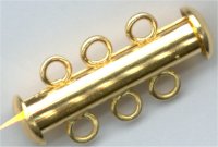 clp-3lg 3 Loop Gold Tube Clasp