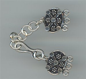clp-3lpbali 3 loop Decorative Bali Clasp Sterling Silver