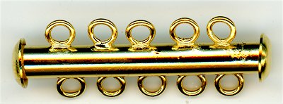 clp-5lg 5 Loop Gold Plated Plated Tube Clasp