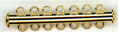 clp-7lg 7 Loop Gold Plated Tube Clasp