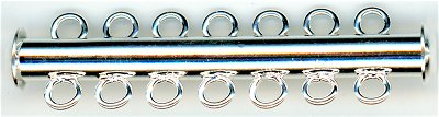 clp-7ls 7 Loop Silver Plated Tube Clasp