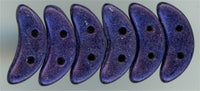crs-3902  Metallic Suede Purple 2-hole Crescent (50)
