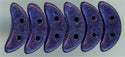 crs-3902  Metallic Suede Purple 2-hole Crescent (50)