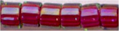 DB-1748   Cranberry Lined Chartreuse AB   11° Delica (04gm Tube)