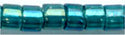 DB-1769   Sparkling Aqua Green Lined Teal AB   11° Delica (04gm Tube)
