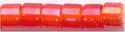 DB-1780   White Lined Flame Red AB   11° Delica (04gm Tube)