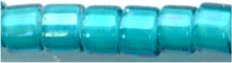 DB-1782   White Lined Teal AB   11° Delica (04gm Tube)