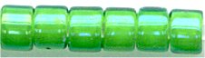 DB-1787   White Lined Green AB   11° Delica (10gm Fliptop)