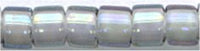 DB-1793   White Lined Gray AB   11° Delica (10gm Fliptop)