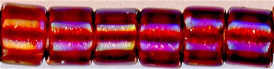 DB-2375   Inside Dyed Red  11° Delica cylinder (10gm Fliptop)