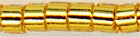 DB-2521   24kt Plated Gold Lined Warm Gold   11° Delica cylinder (04gm Tube)