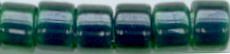 DB-0275  Lined Green Teal Luster   11° Delica (04gm Tube)