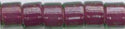 DB-0279  Lined Green Maroon Luster   11° Delica (04gm Tube)