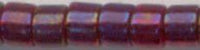 DB-0296  Lined Red Cranberry AB   11° Delica (10gm Fliptop)