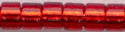 DB-0603  Silver Lined Burnt Red   11° Delica (10gm Fliptop)